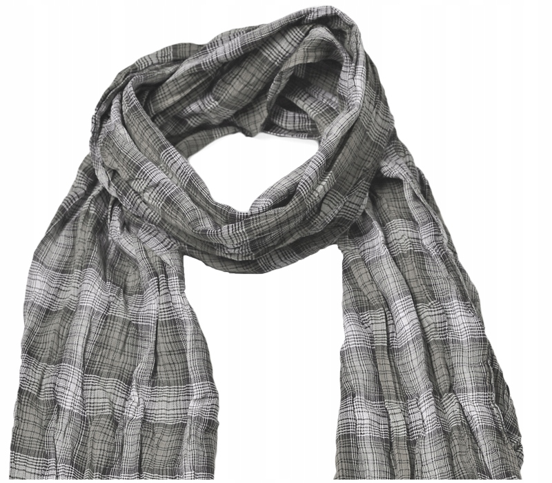 

Bawełna 100% Szalik Damski Szal w Kratę Greg bw4