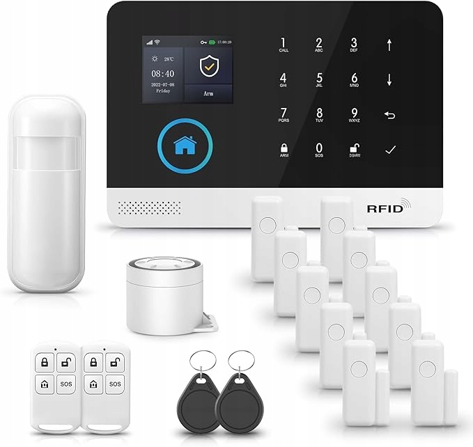 Bezdrôtový domáci alarmový systém pre snímače otvorenia Gsm Gprs Wifi