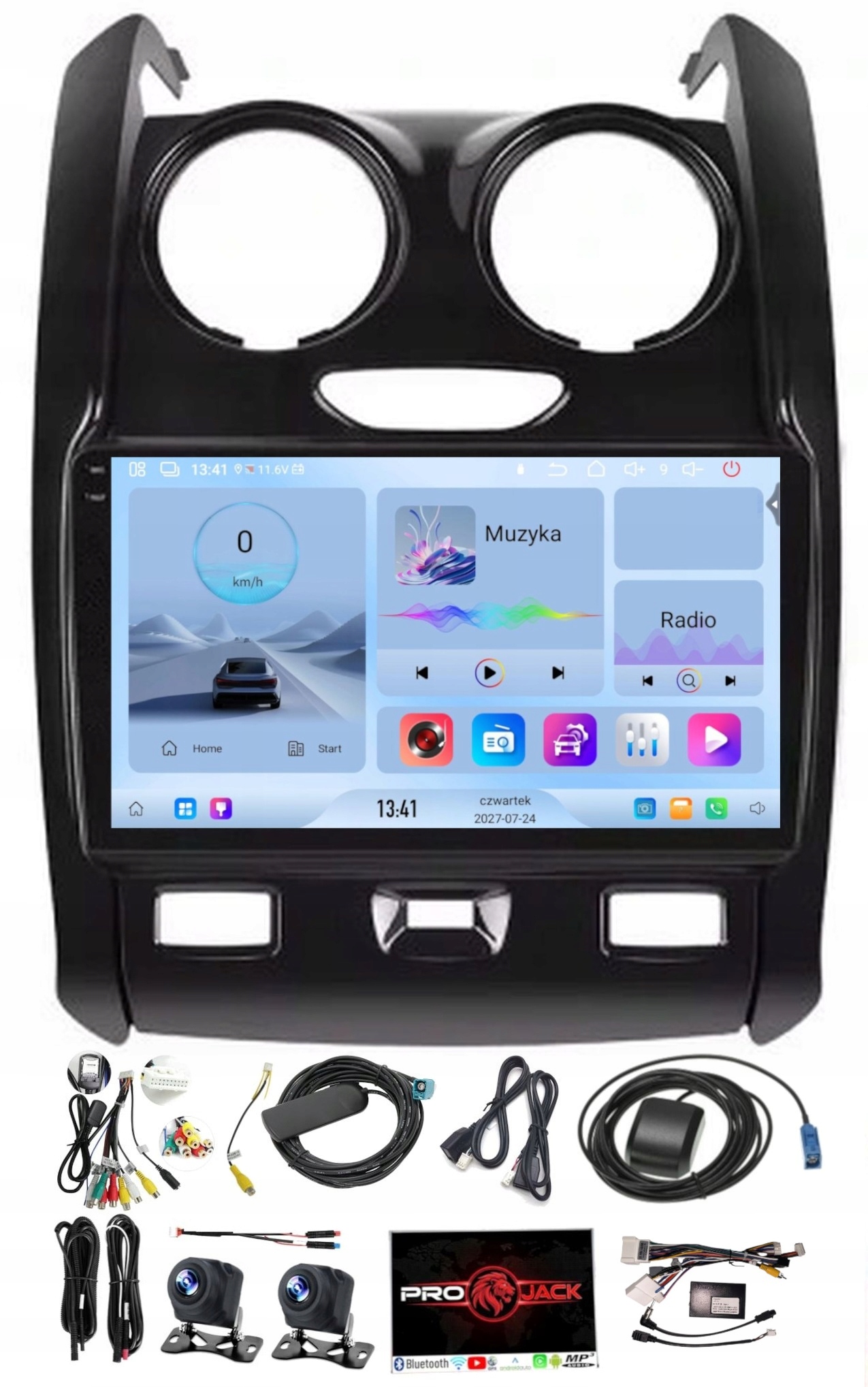 Navigační Rádio Dacia Duster 2014-2018 Wifi Carplay Usb 4GB 64GB Sim