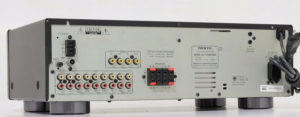 ONKYO TX-9022RDS SOLIDNY AMPLITUNER STEREO RDS Kolor czarny