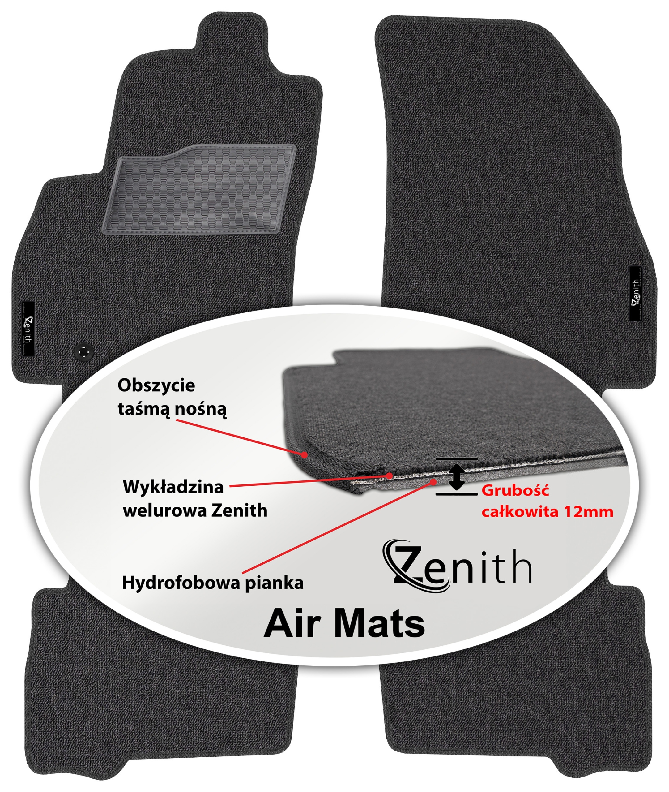 Citroen Nemo 2008-2017 Velurové koberce do auta Zenith Air Mats