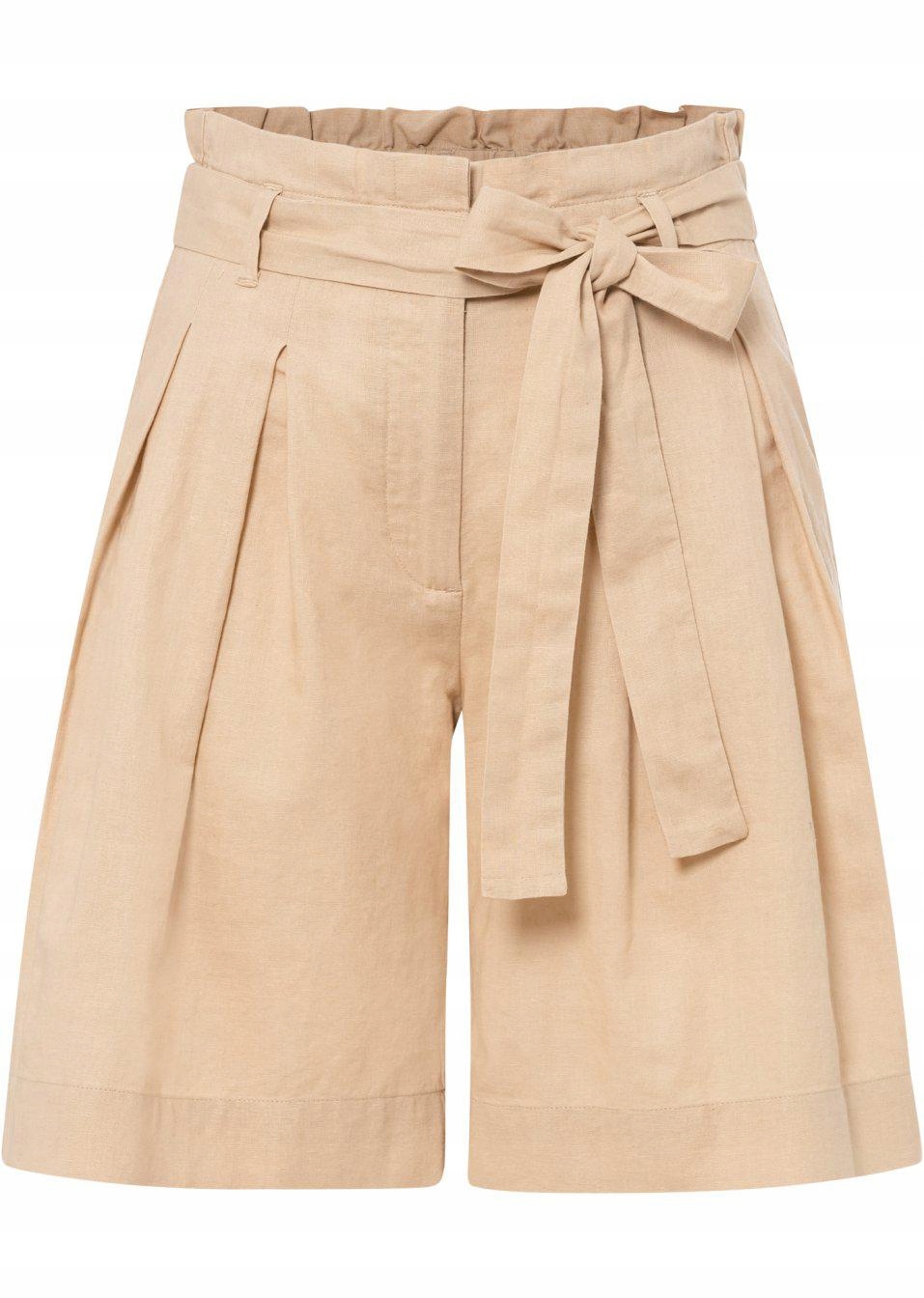 40 Bonprix BERMUDY LNIANE paq Materiał dominujący len