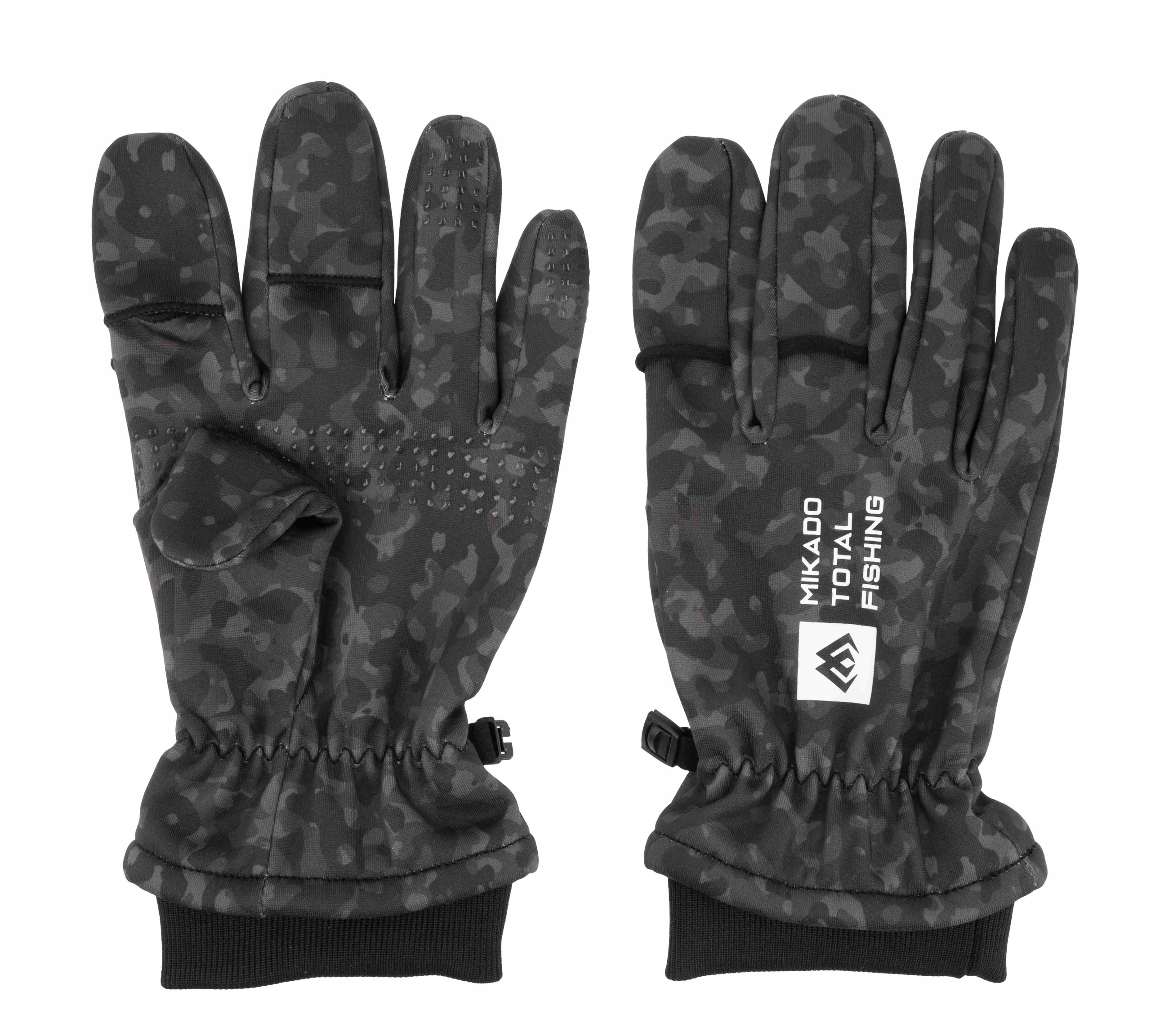 Mikado Rękawiczki Softshell Black Camo size L UMR-25BC-L