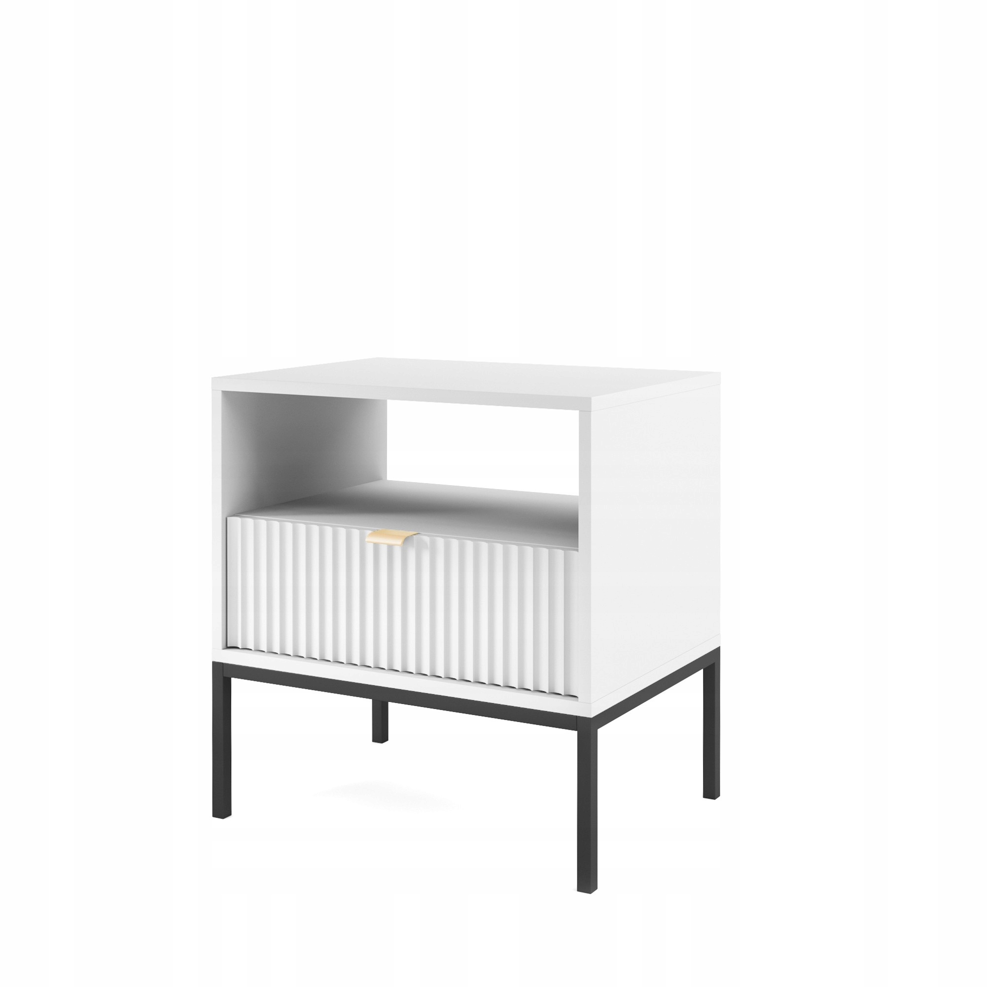 Noční Stolek Stellare 54 cm Šuplík Noční stolek do ložnice Bílý