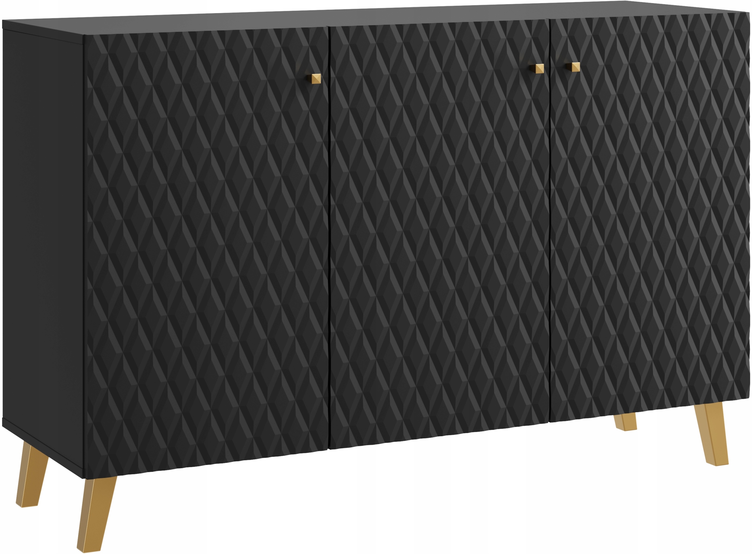 Komoda PHUKET 120 Czarny Grafit Romby