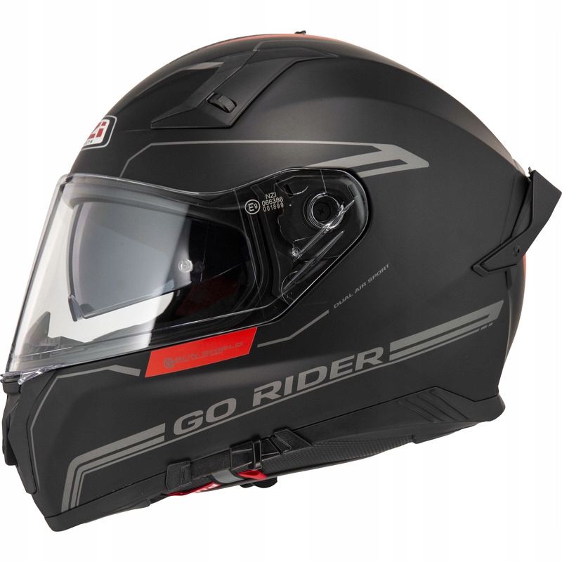 Motocyklová Prilba Nzi Go Rider Stream Duo Solid Nouveau Black Red Matt XXL