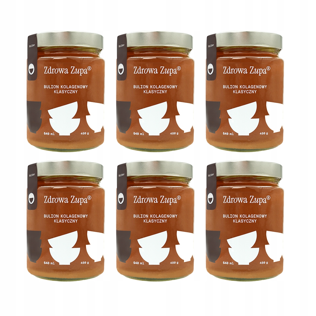 6 bulionów kolagenowych bulion klasyczny zdrowie, uroda i regeneracja