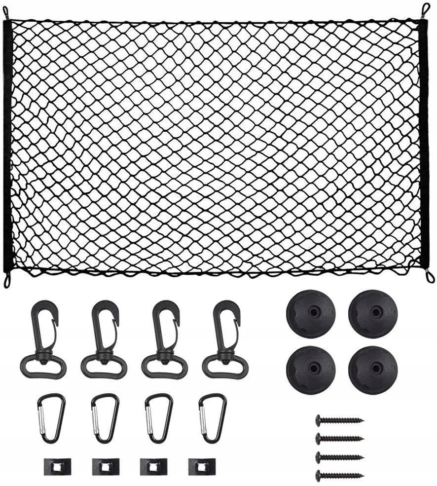 Siatka do bagażnika czarna rozciągliwa 115x60 cm elastyczna kratka