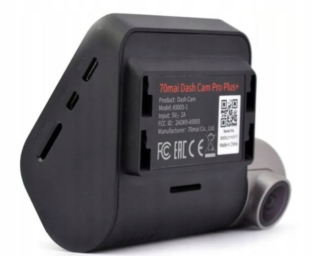 WIDEOREJESTRATOR 70MAI A500S DASH CAM PRO PLUS+ KAMERA REJESTRACYJNA Kąt widzenia 140°