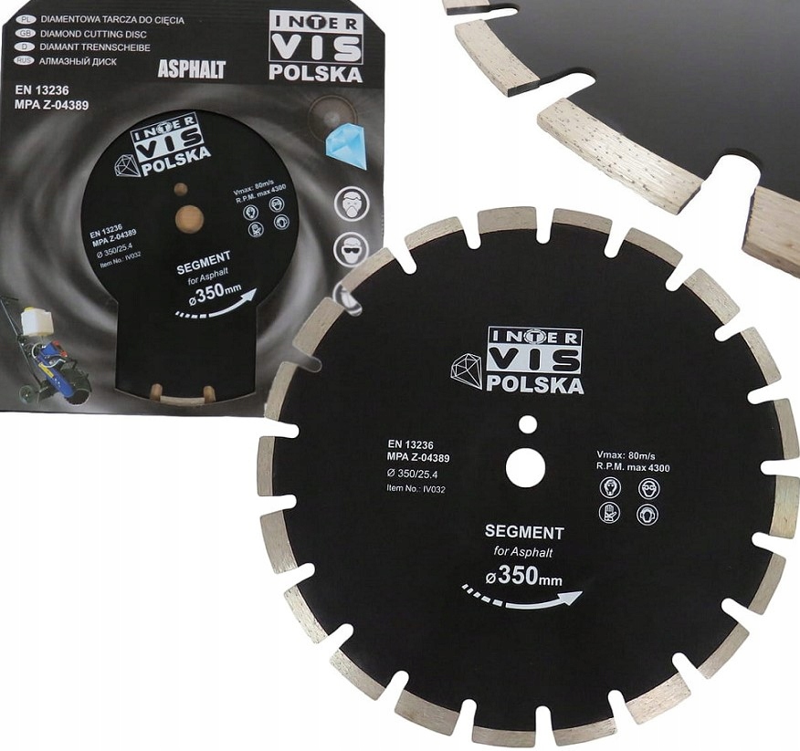 Диск алмазний відрізний Inter-Vis 350х25,4 мм