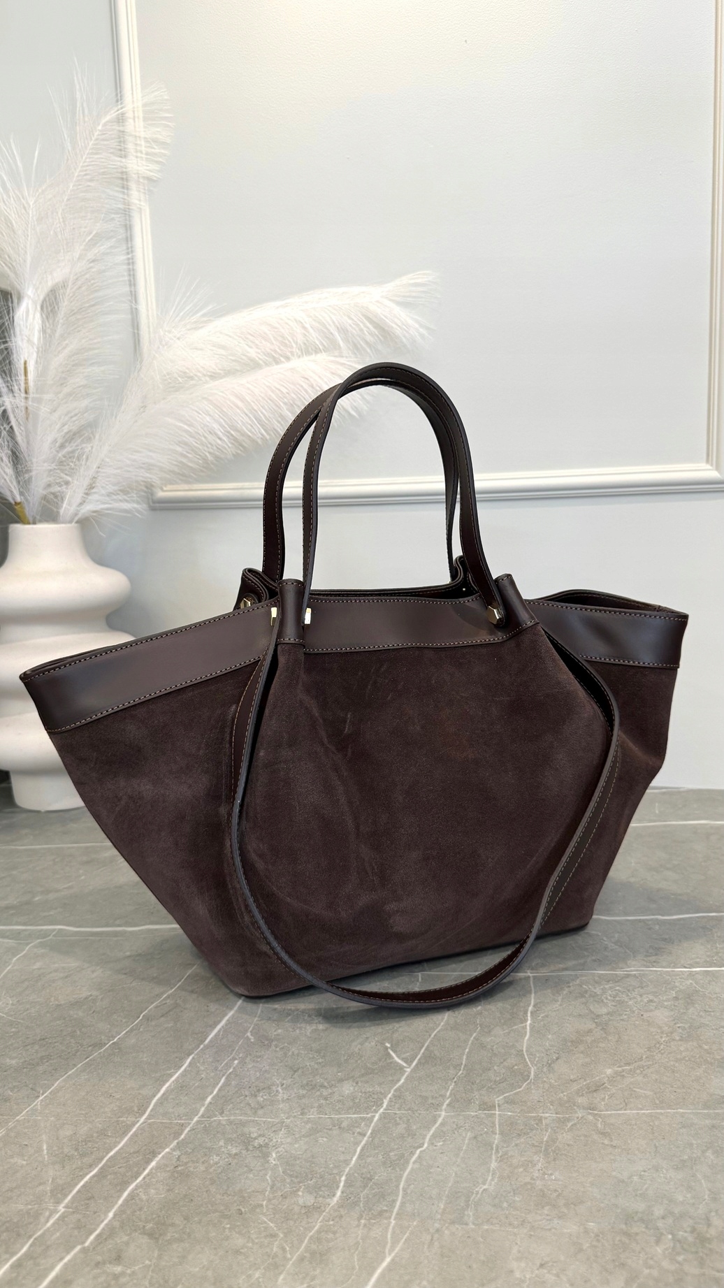 Dámská kabelka Laura Biaggi kožená elegantní módní shopper hnědá