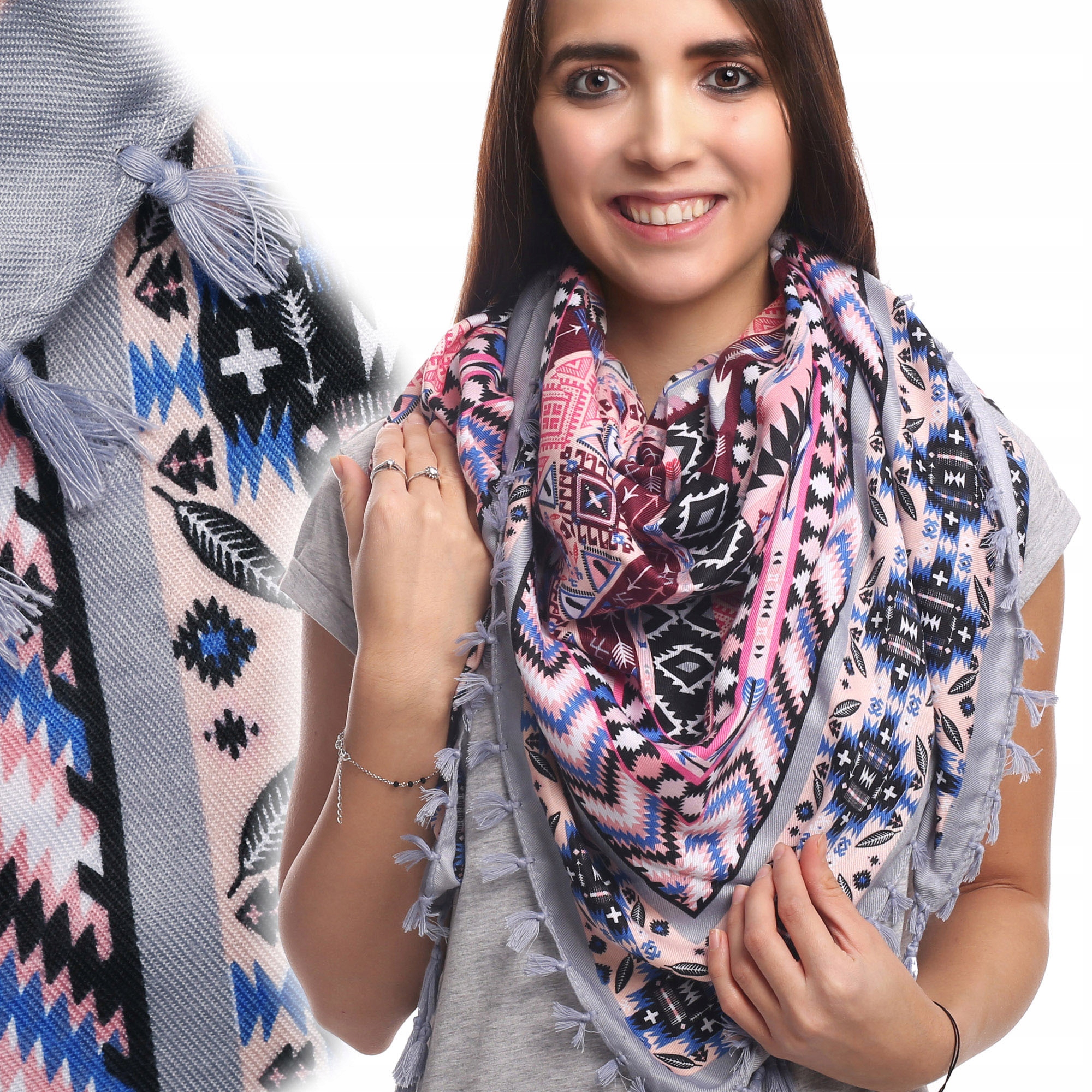 

Duża Folkowa Chusta Apaszka Ludowa Góralska Etno