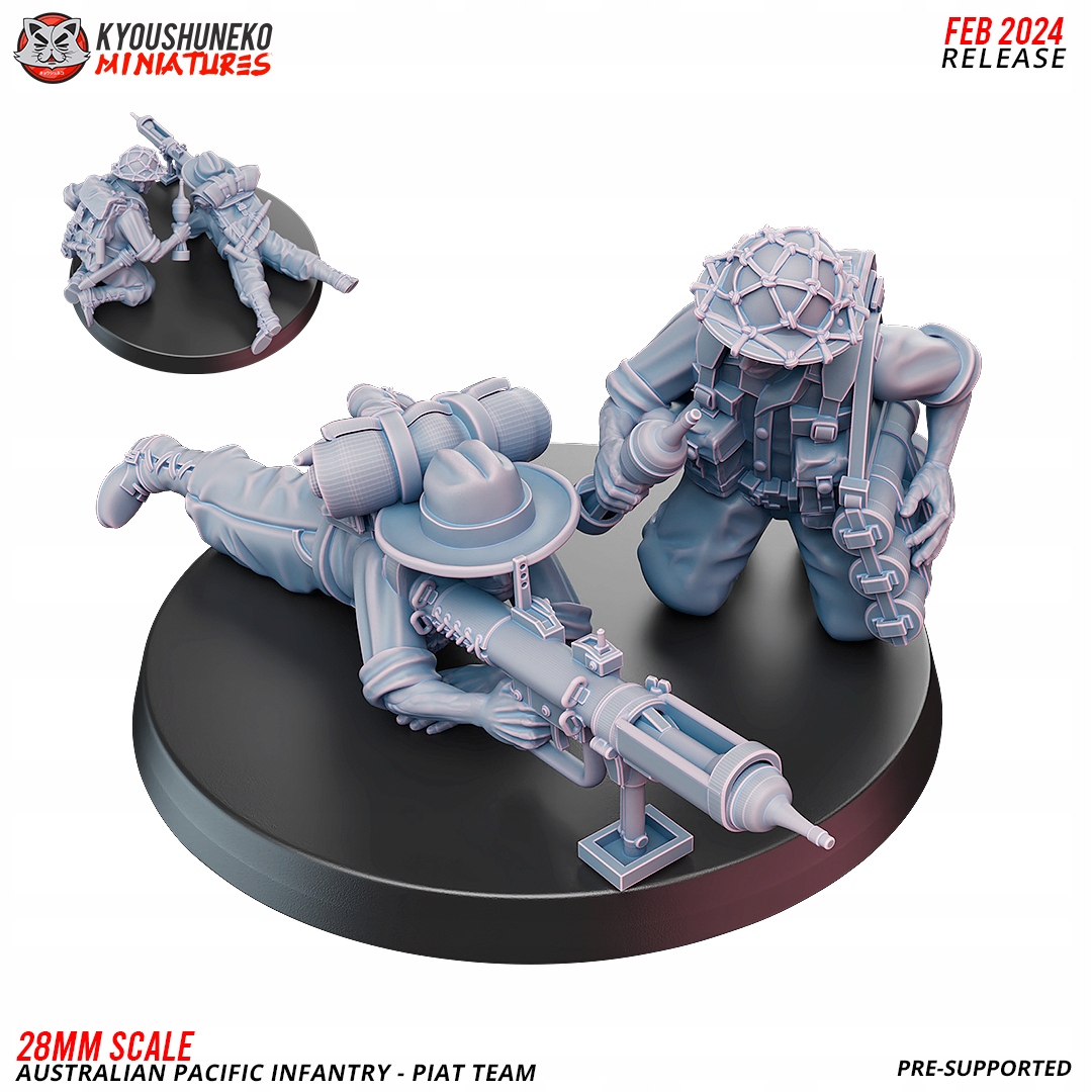 Piat Team Australian Pacific Infantry x2 Kyoushune