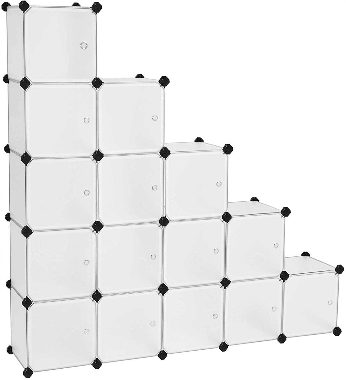 Modulární šatní skříň Songmics 153 x 153 x 31 cm bílá