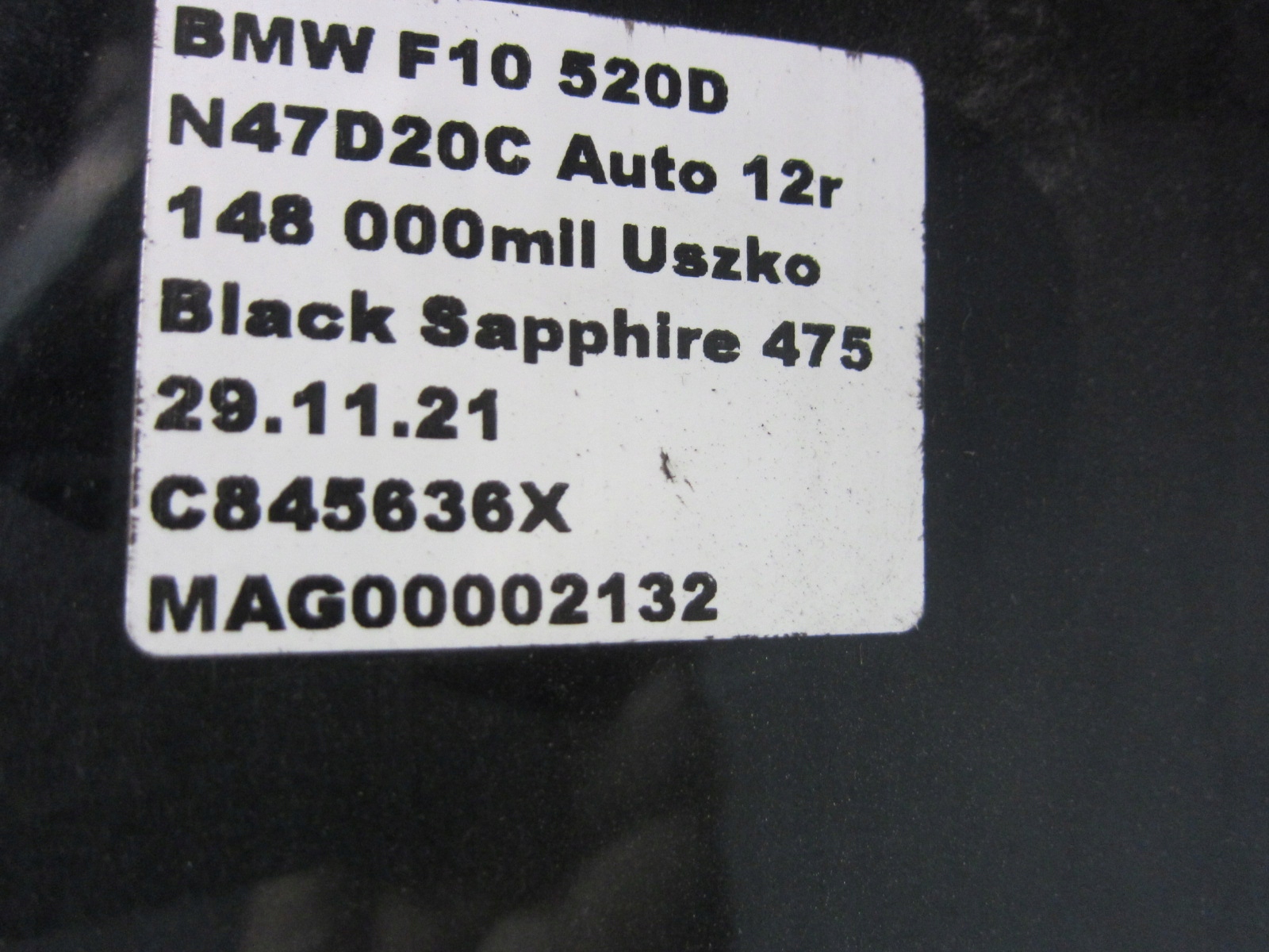BMW F10 475 moulding threshold right left 7237081