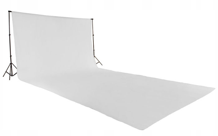 Fotografické Pozadí Pro Fotografie Bílé White Screen 3x6 m Matné Bavlna