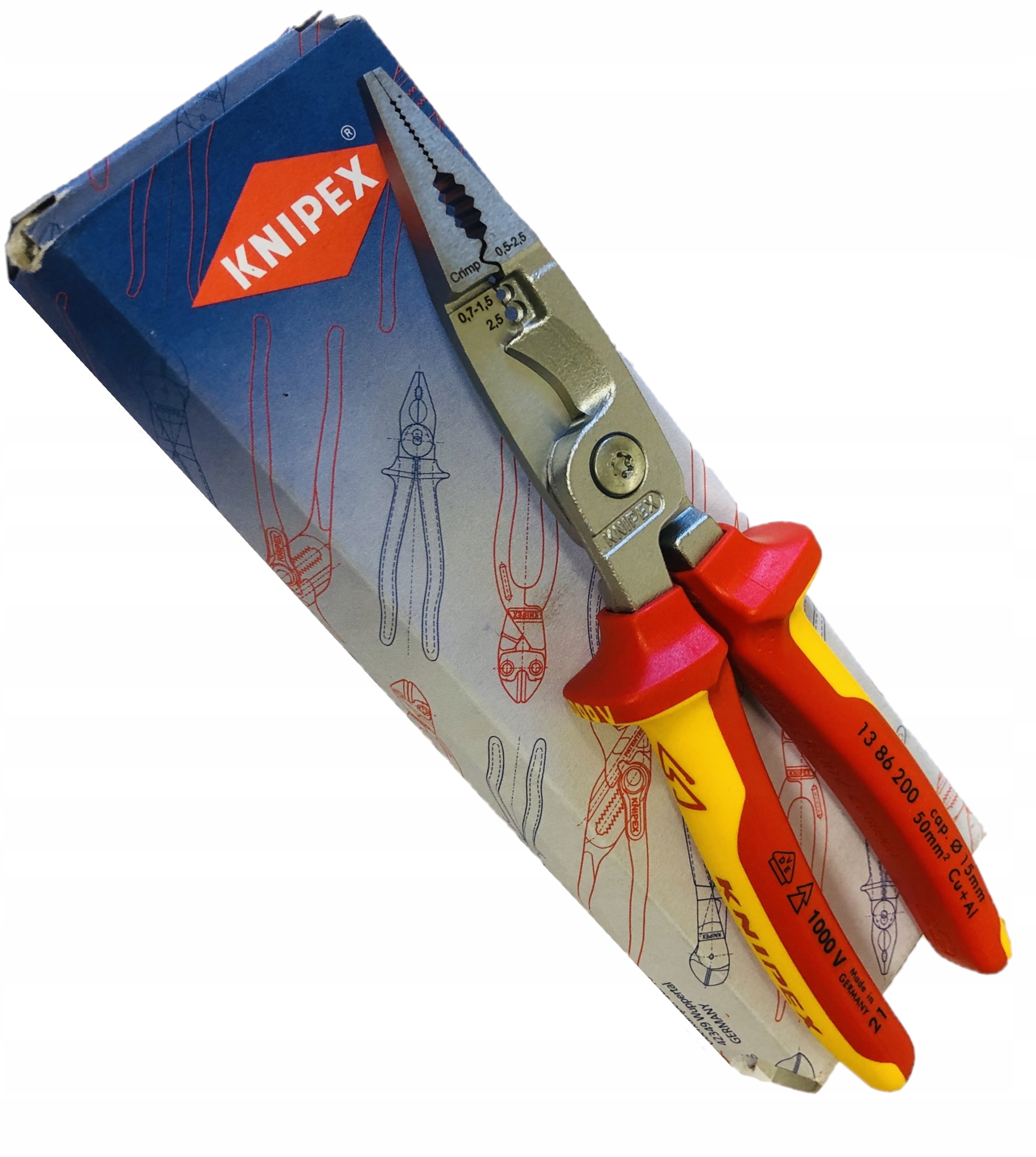 KNIPEX Szczypce dla elektryka izolowane 1000V Kod producenta 13 86 200