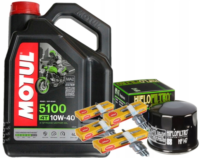 OLEJ MOTUL FILTR ŚWIECE YAMAHA FZS600 FAZER 98-01