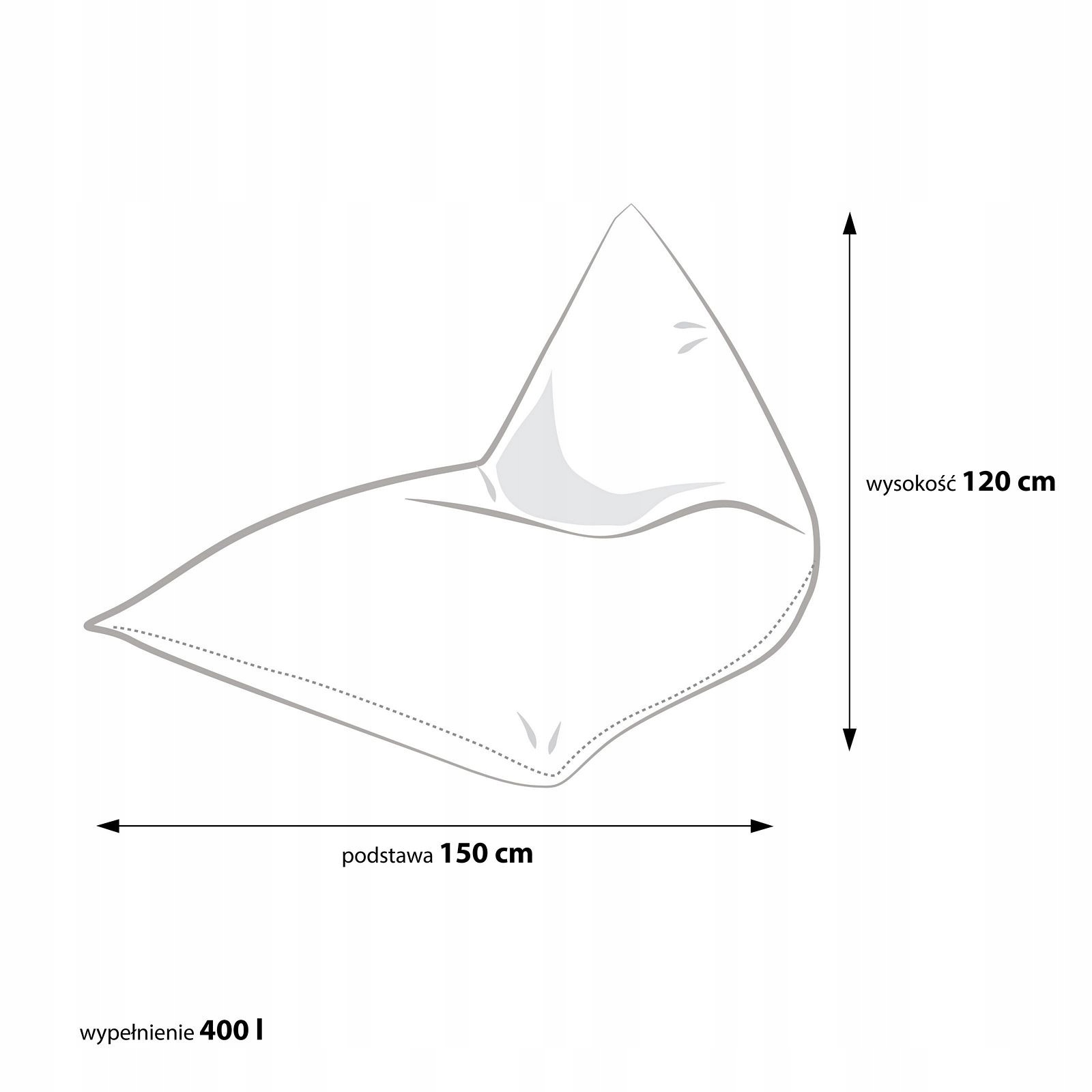 Wygodna Leżanka Pufa Lazy Large Poliester NC1 Typ worek