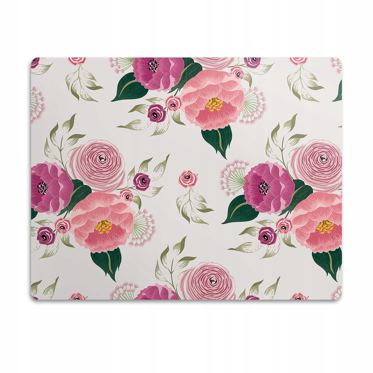 Voděodolná podložka pod misku Růžové květy 90x60 cm