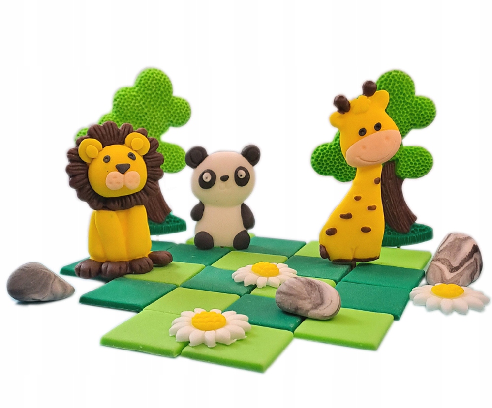 na dort na dort Safari lev, žirafa, panda doplňky /SAF3