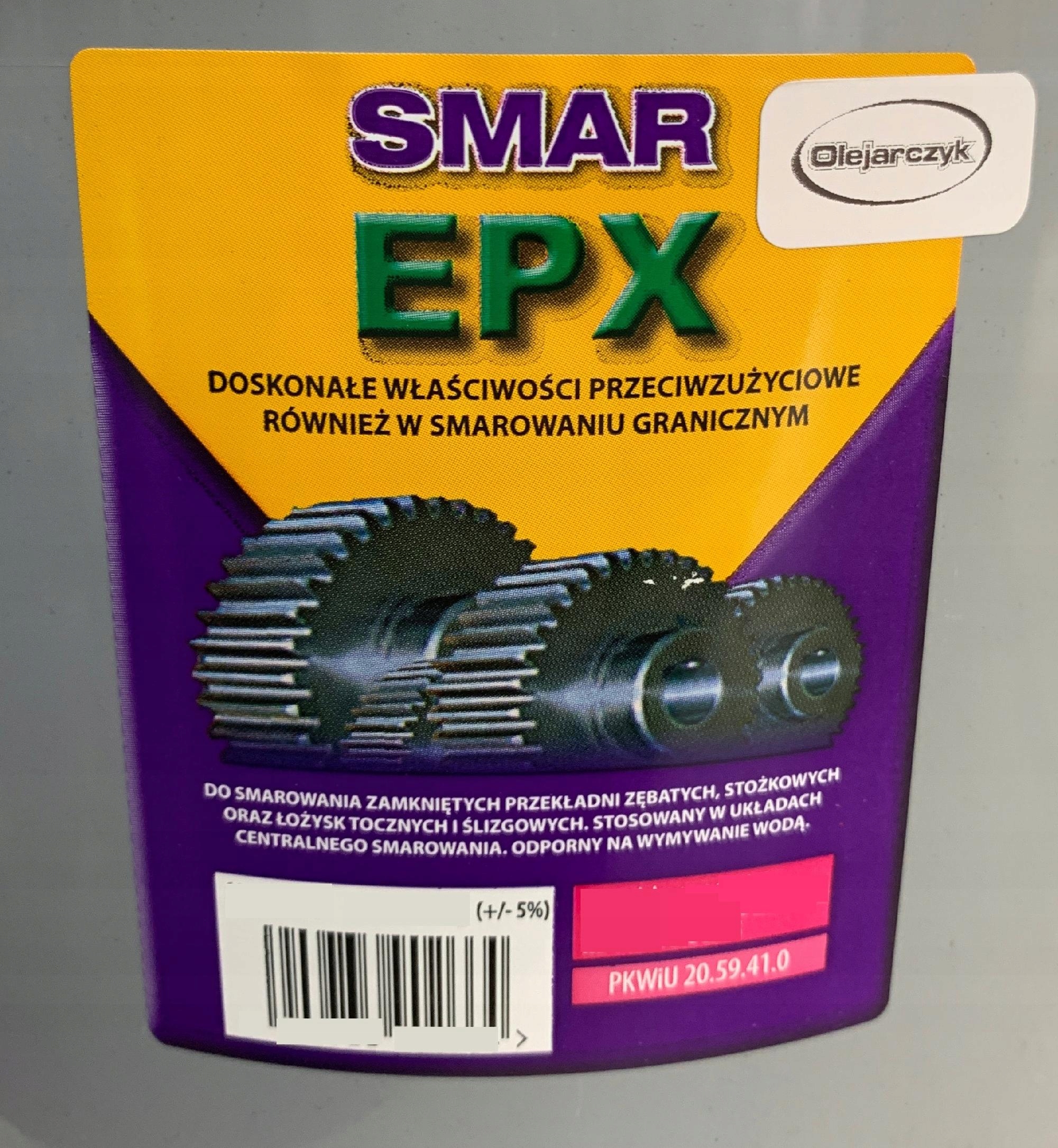 EPX Smar PÓŁPŁYNNY DO CENTRALNEGO SMAROWANIA 4,5kg Producent inny