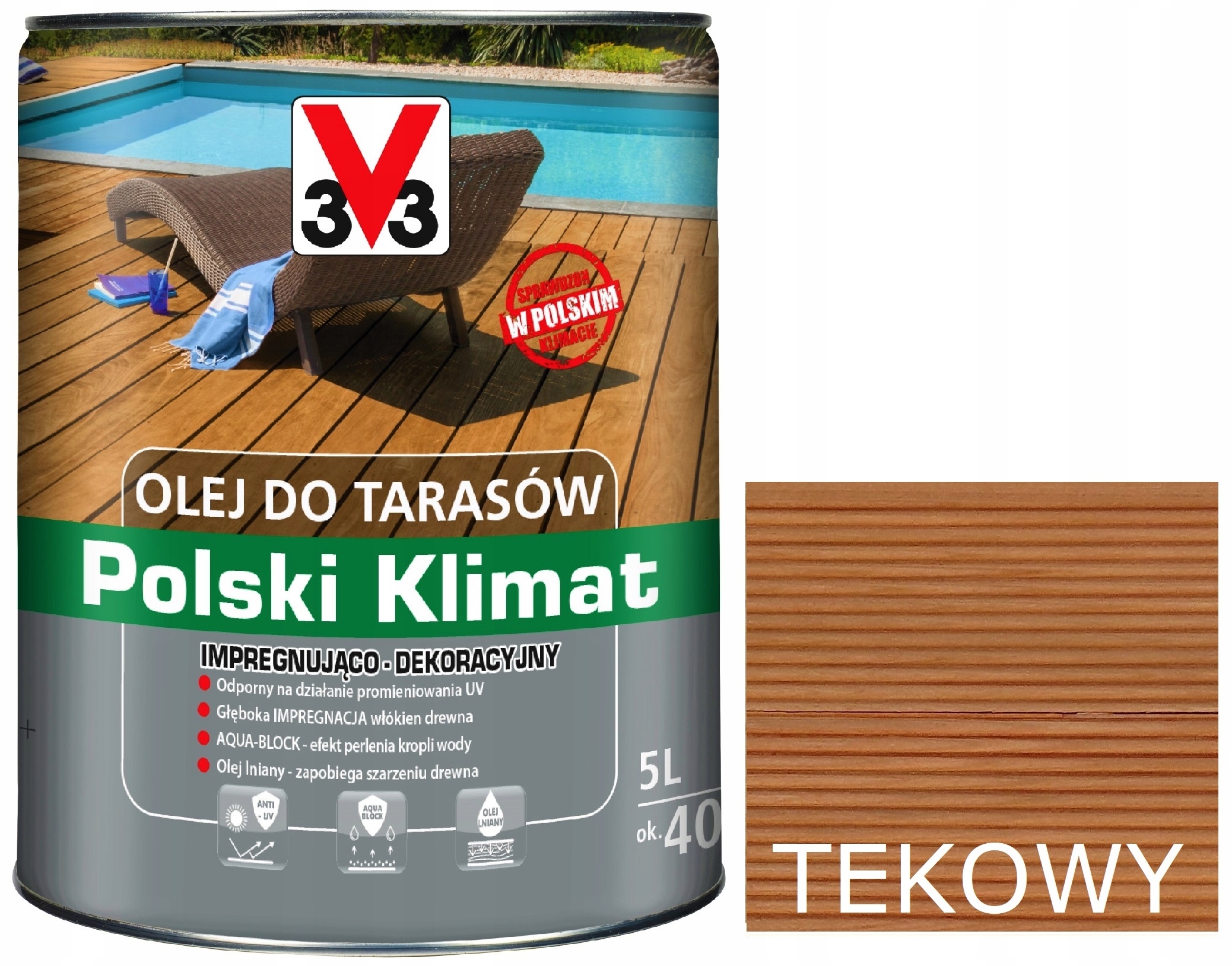 

V33 Olej Do Tarasów 5L Tek 3V3