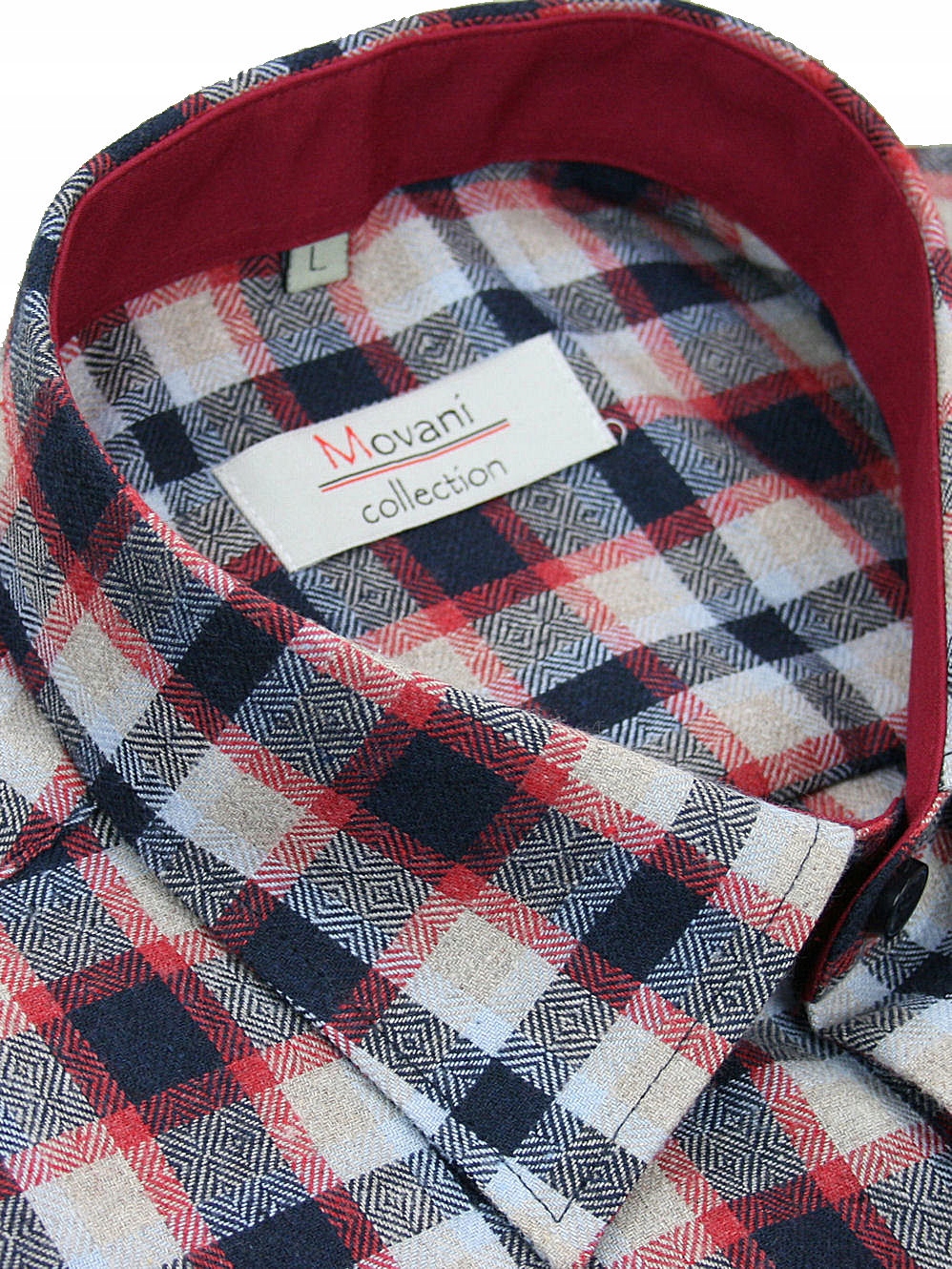 Koszula flanelowa Movani taliowana Polska rozmiar XL 43-44/176-182
