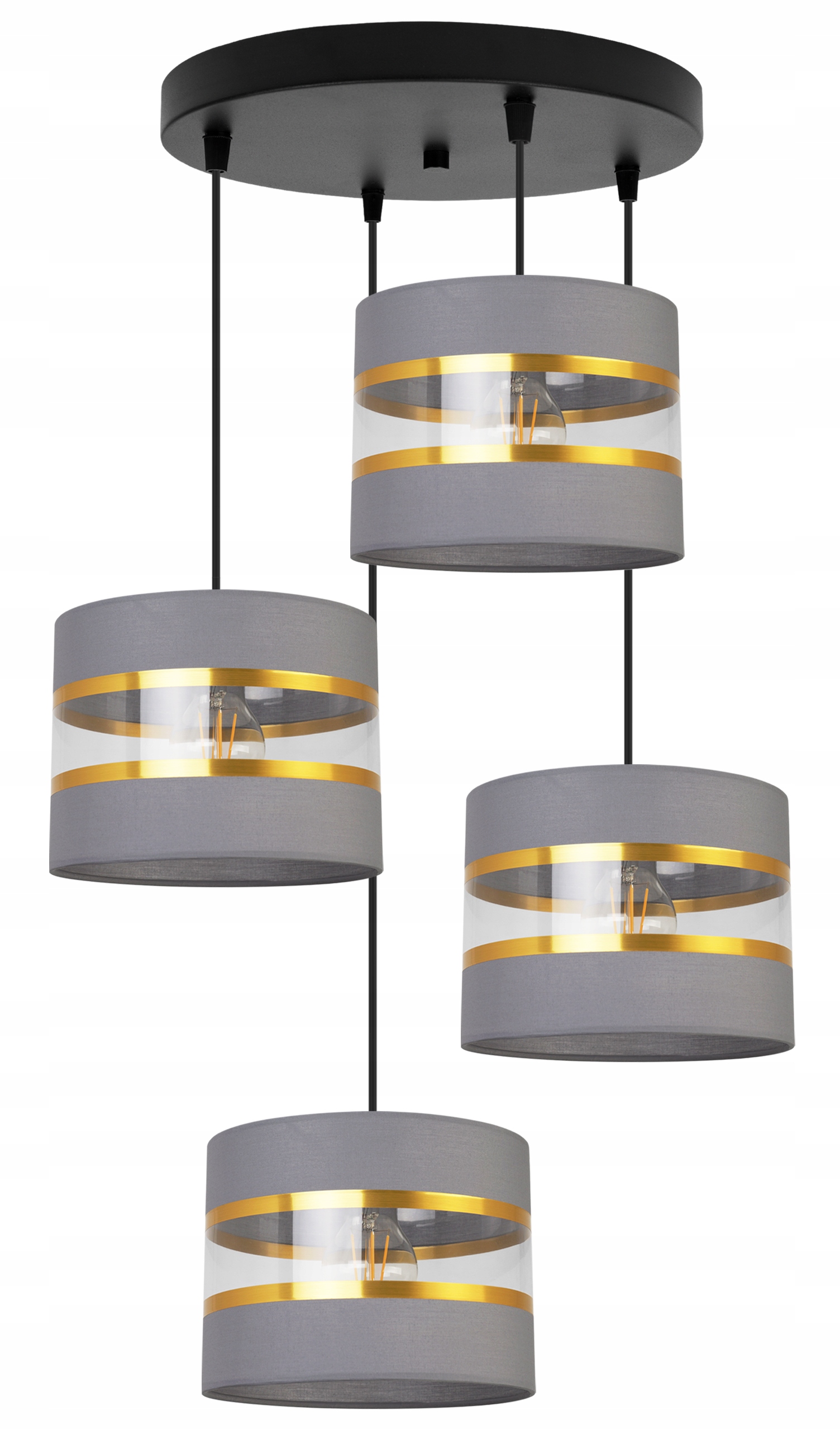 Závěsná Stropní Lampa Lustr Glamour Stínidlo Do Obývacího Pokoje Jídelny Zlatá
