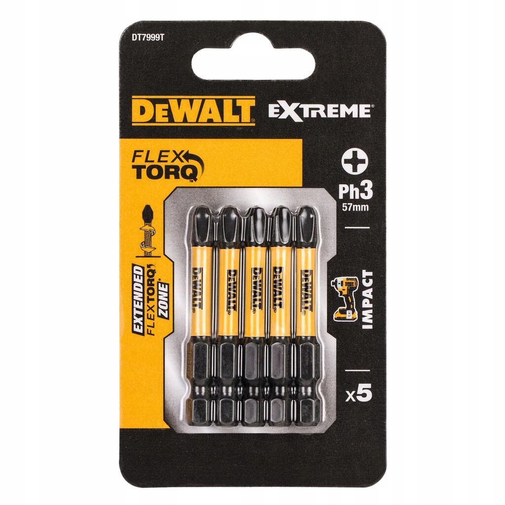 

DT7999T Dewalt Bity udarowe PH3x50mm 5szt Extreme