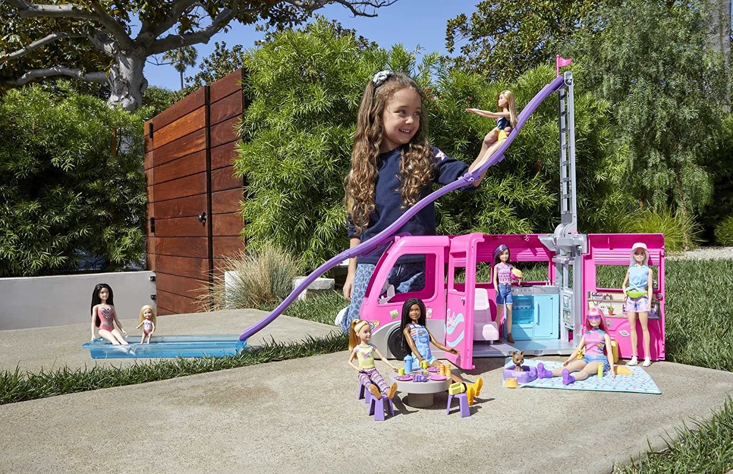 ZESTAW BARBIE LALKA AUTO WIELKI KAMPER FIGURKI SAMOCHÓD ZESTAW LALEK XXL Bohater Barbie