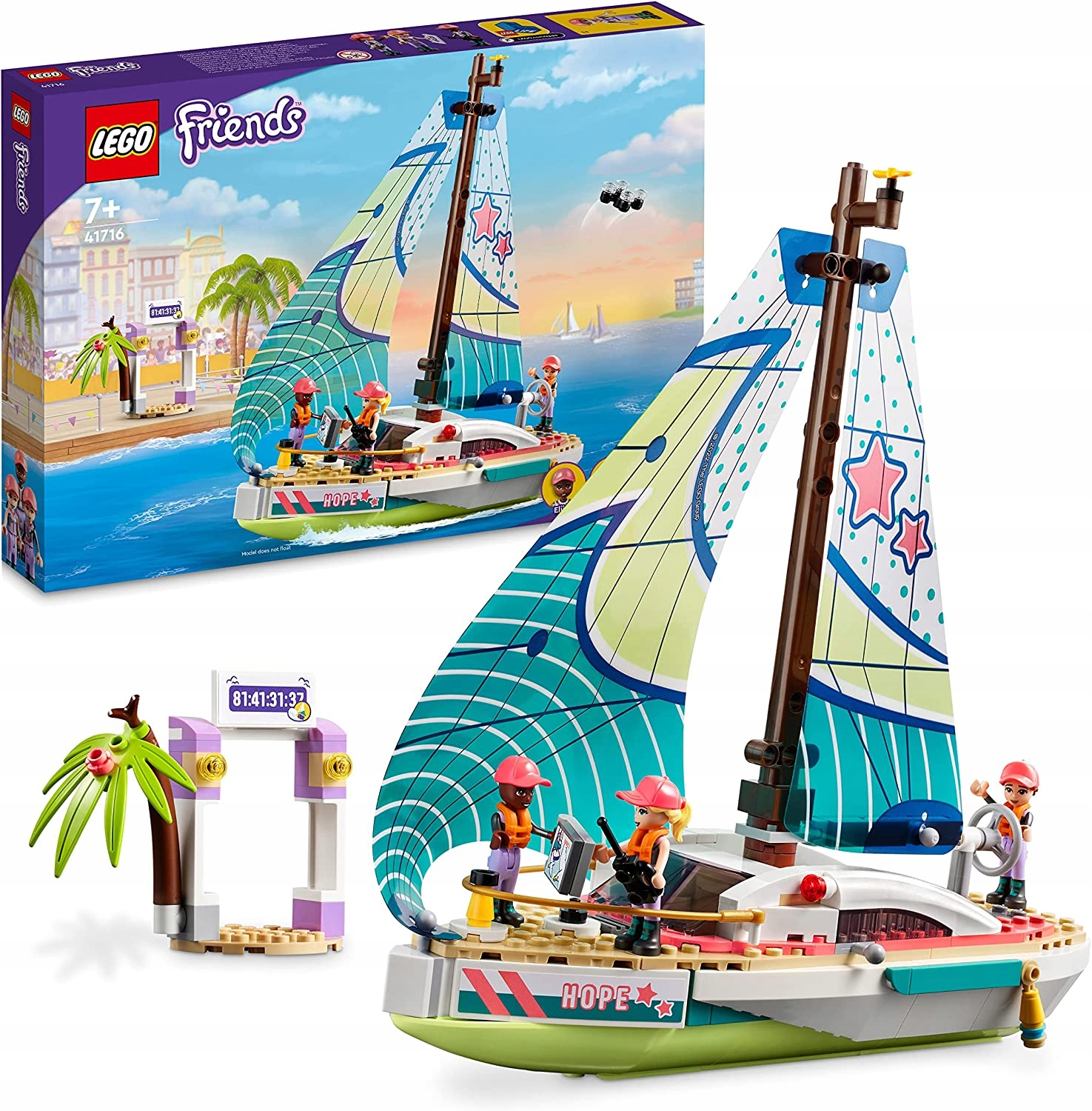 Lego Friends 41716 Stephanie a dobrodružství pod plachtami Loď Loď příslušenství