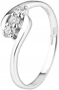 Złoty Pierścionek Diamenty 0,21 ct Złoto 18 ct 750 r. 12