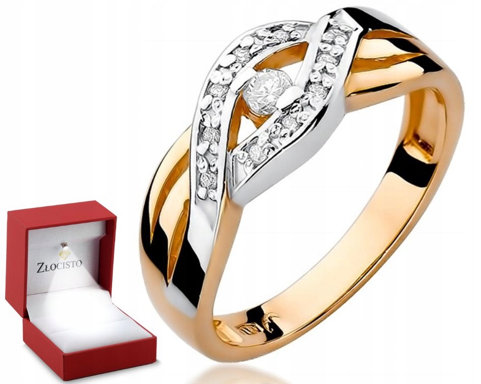 Růžové Zlato Prstýnek S Brilianty 585 Gravírování