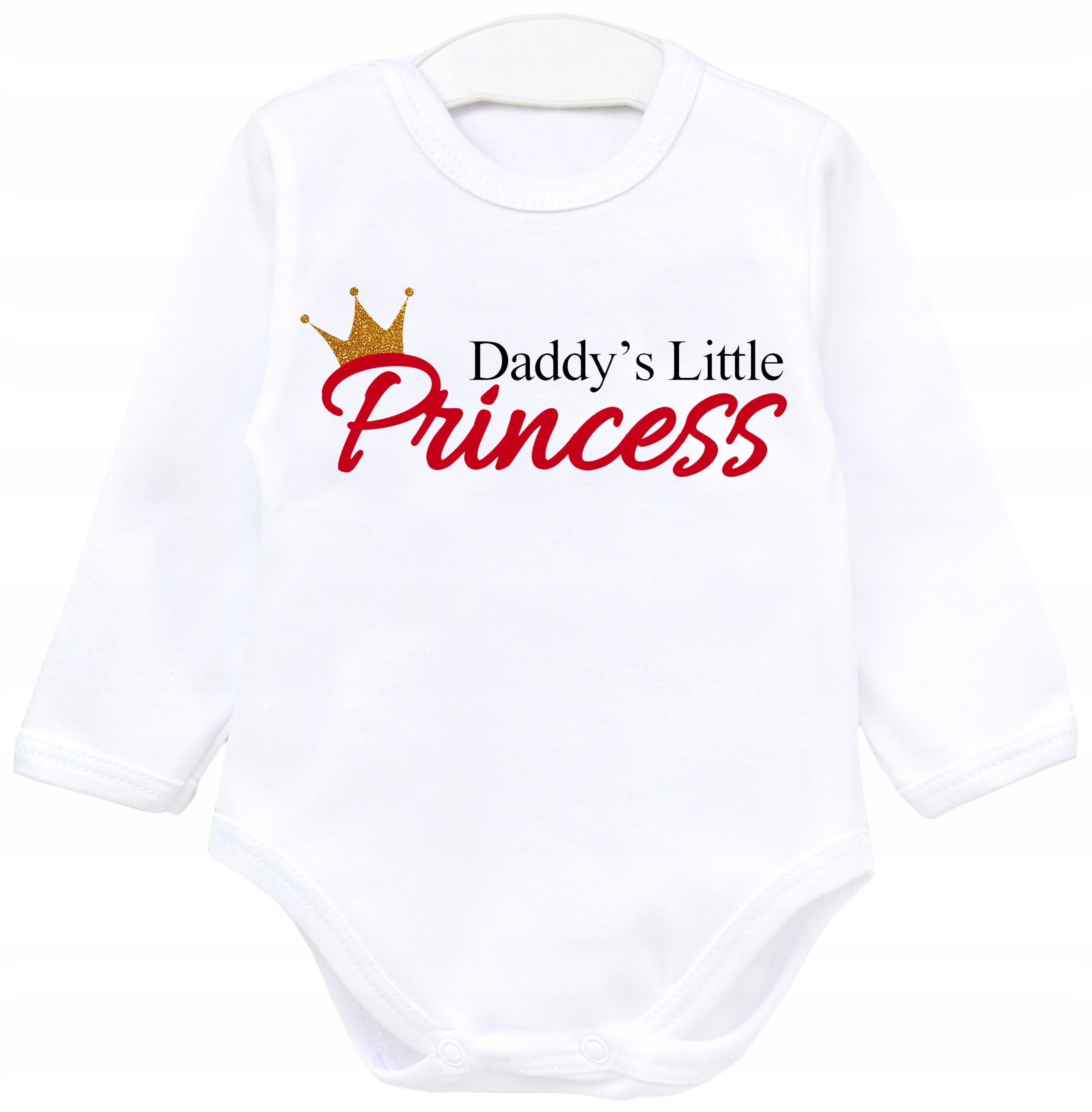 Body dł rękaw napisy Daddy's Little PRINCESS r. 74