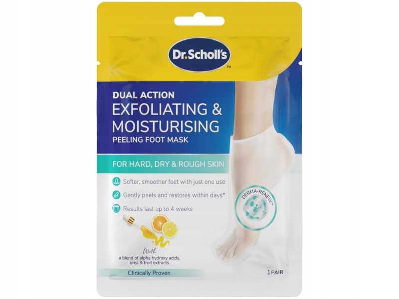 Maska złuszczająca DR.SCHOLL'S Dual Action peelingująca 1 para