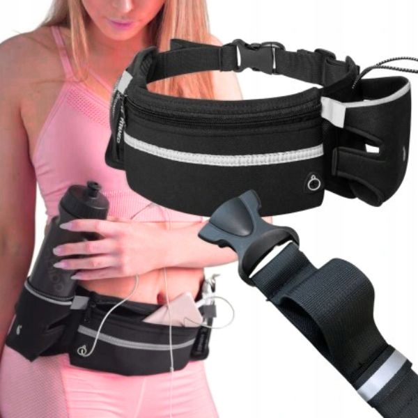 PAS DO BIEGANIA SASZETKA NERKA NA BIDON TELEFON KLUCZE SPORTOWA REGULOWANA Marka bez marki