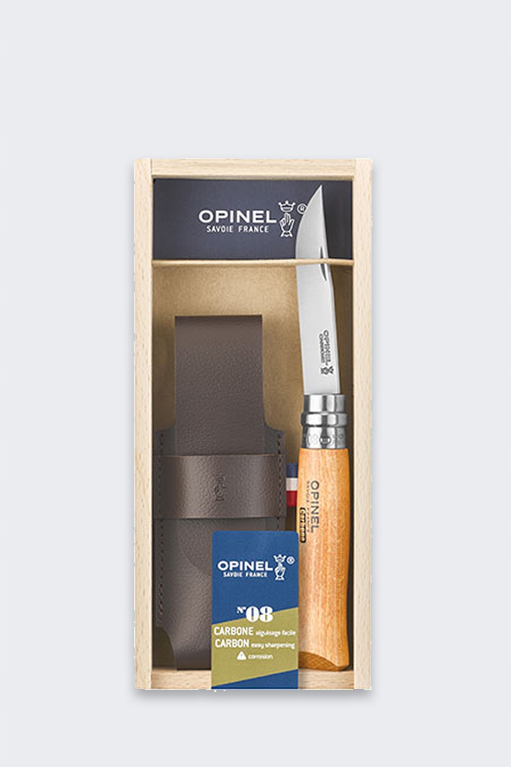 Nůž Opinel Tradition N°08 Carbon pouzdro