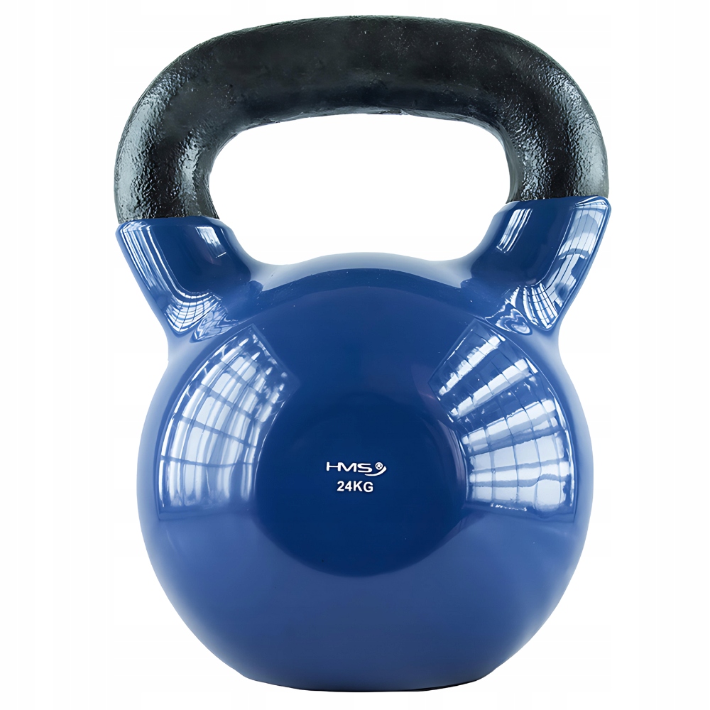 Kettlebell Litinová činka potažená vinylem pro silový trénink 24 kg