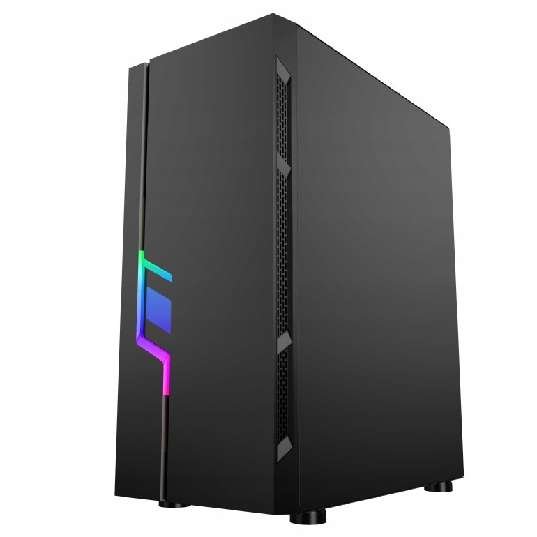 CZARNA OBUDOWA GAMINGOWA KOLOROWE PODŚWIETLENIE WENTYLATOR RGB OKNO ATX Kod producenta CCC-FC-2000