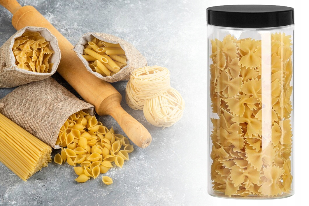 Słoik plastikowy 1500ml pojemnik 1,5L makaron 6szt pojemniki na żywność Marka Akada