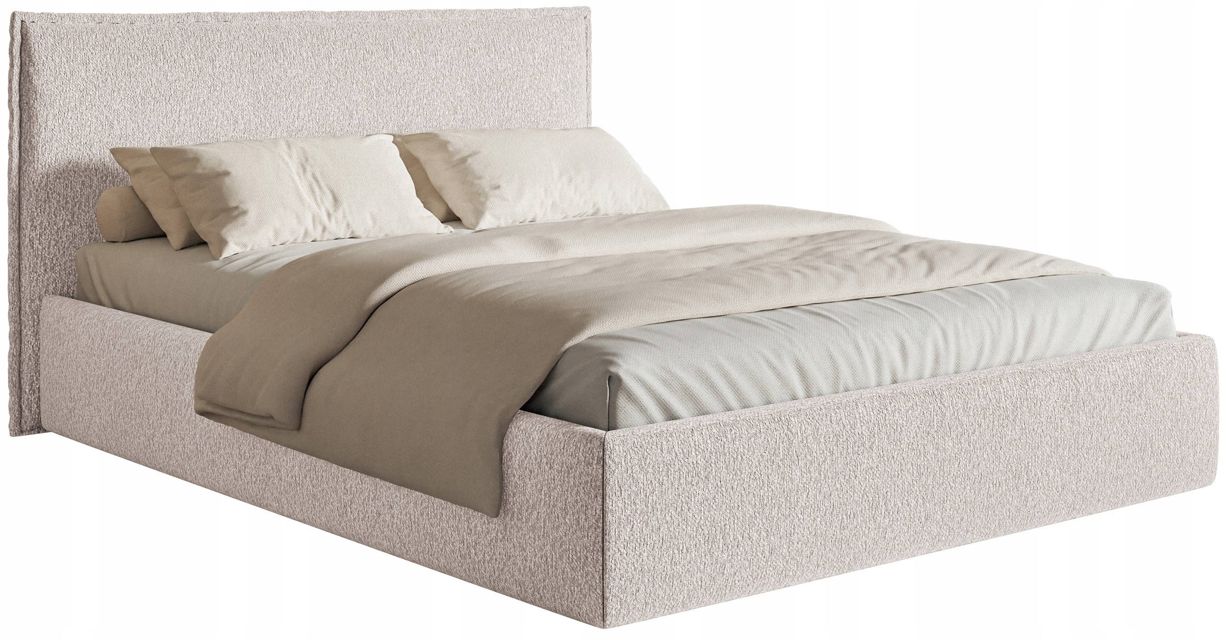 Čalouněná postel 160 x 200 cm Softie Slim béžová žinylka