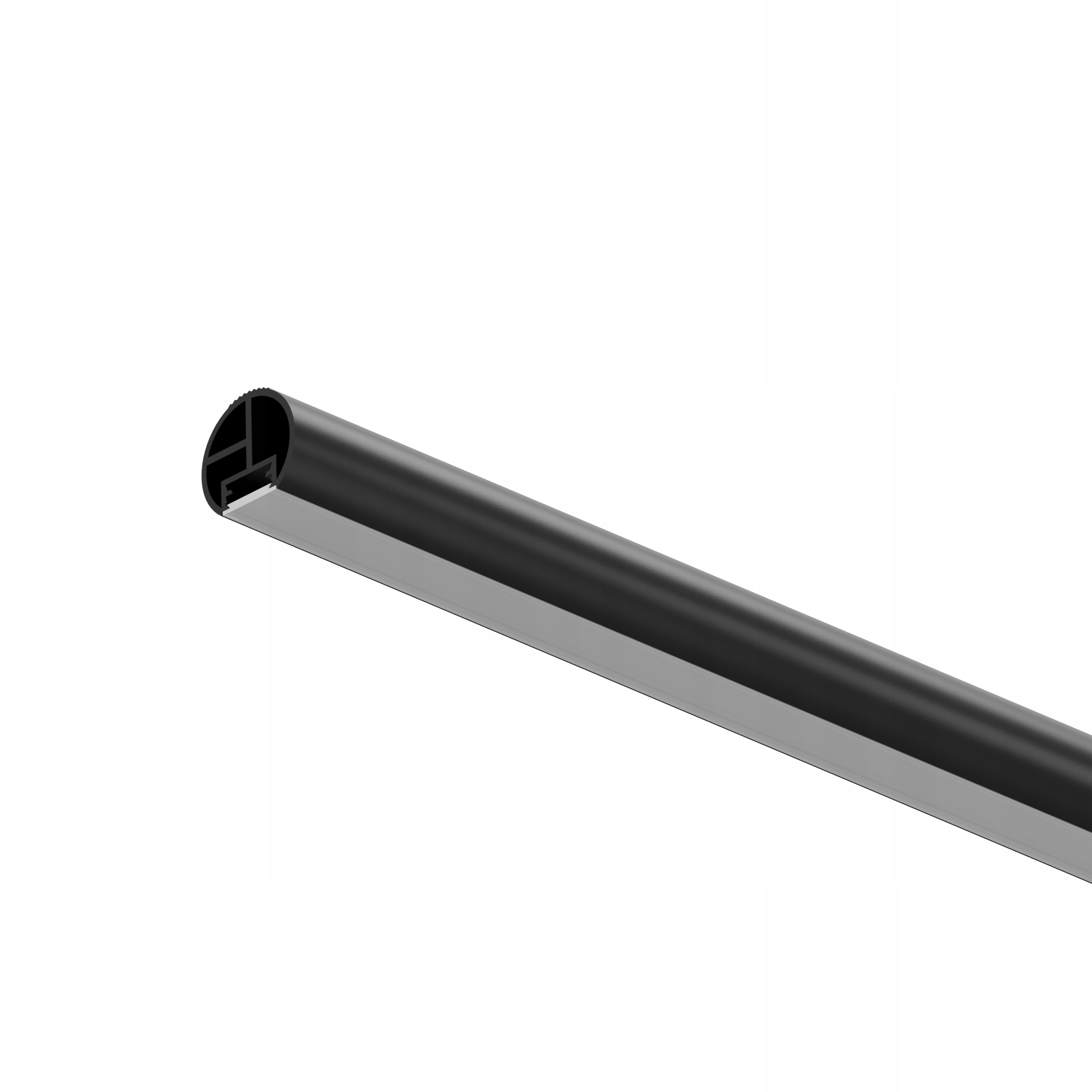 Trubka pro šatní skříň na nábytek, průměr 25 mm, Černá, 200 cm