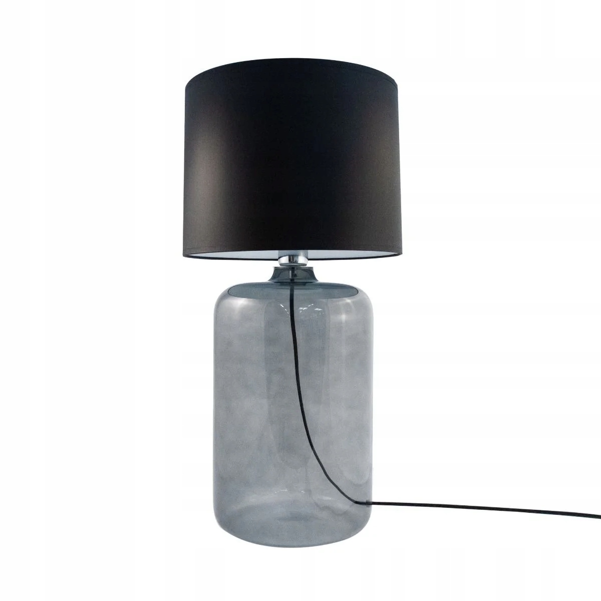 Stolová lampa dymová čierna, biela, sklenená s tienidlom 60 cm Zuma Line