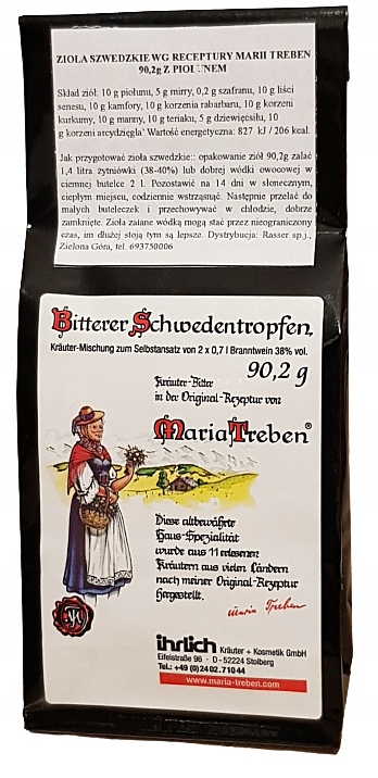 

Zioła Szwedzkie M.treben 90,2g z piołunem Niemcy