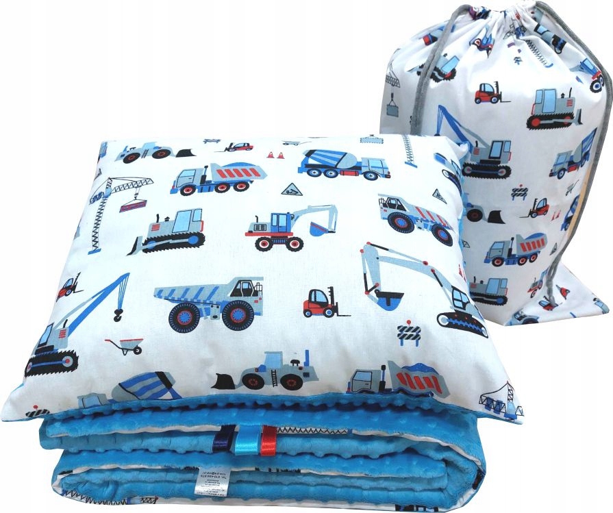 Kocyk Minky 100x135 do przedszkola +poduszka+worek