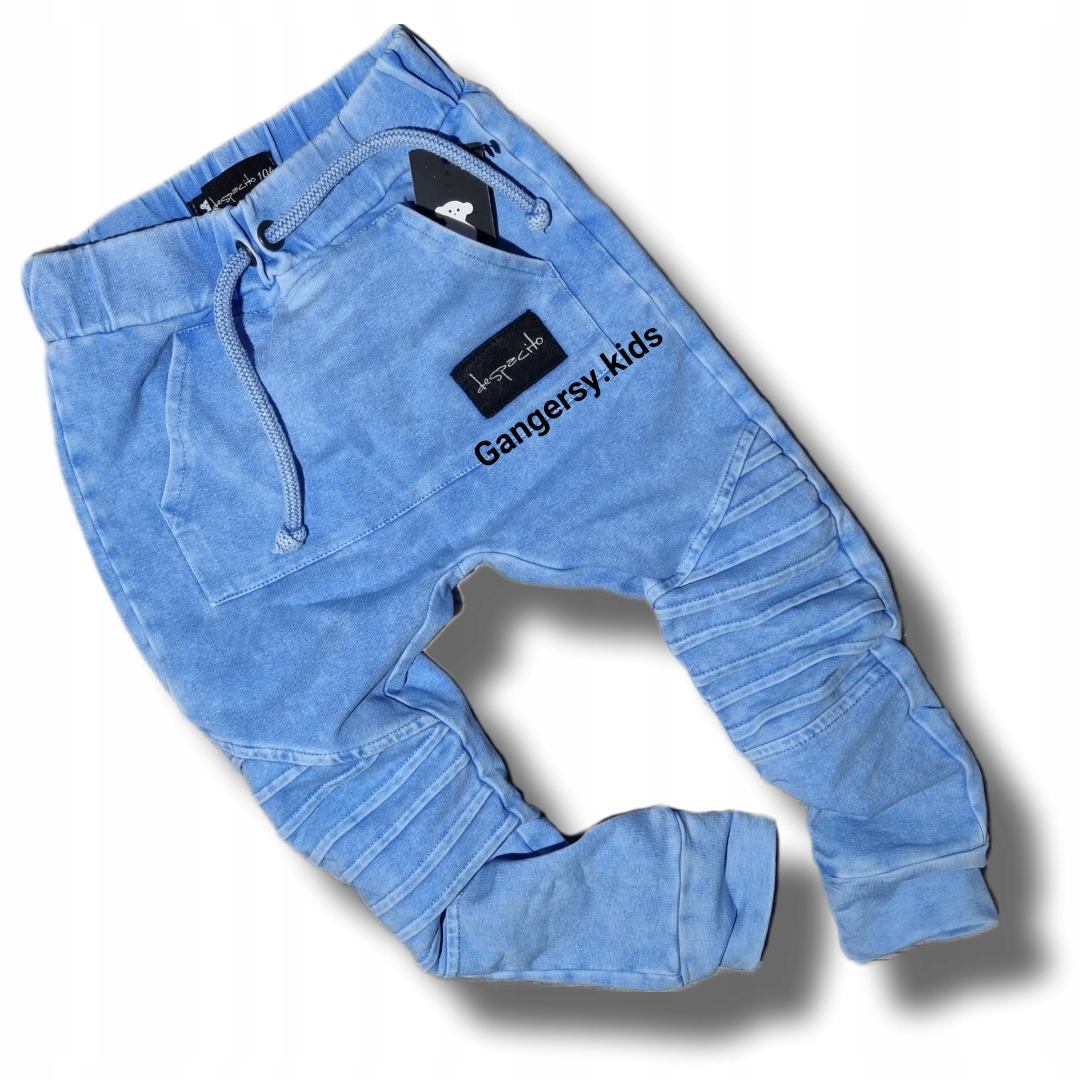 Despacito baggy dekatyzowane jasny błękit basic