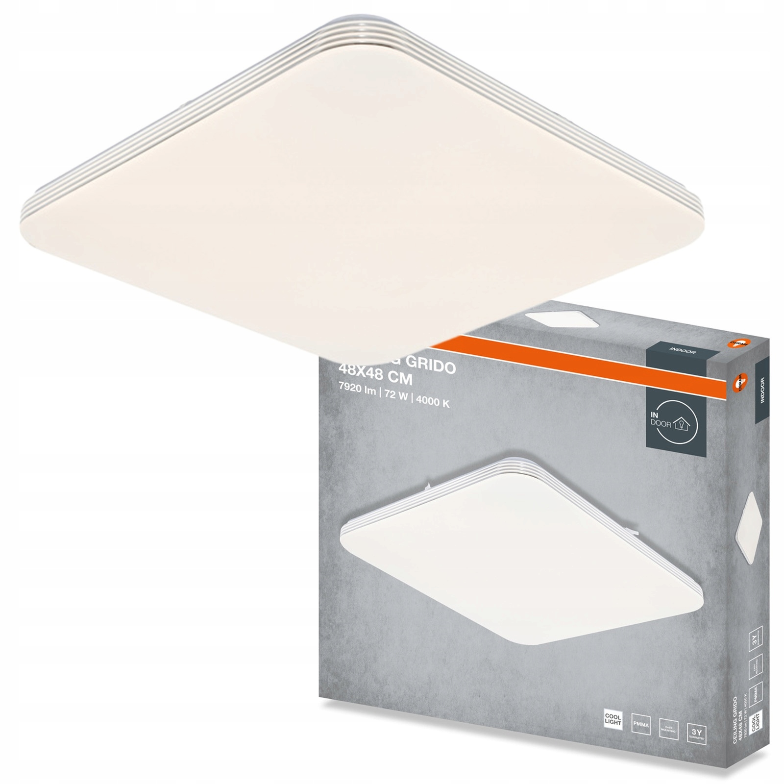 Stropní Svítidlo Led Stropní Svítidlo Nástěnné svítidlo Panel 72W 5040lm 4000K Osram