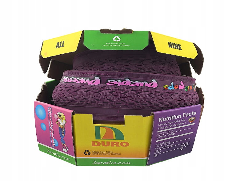 Opona Duro Fioletowa 700x24C DB7070 Fixie Pops, zwijana