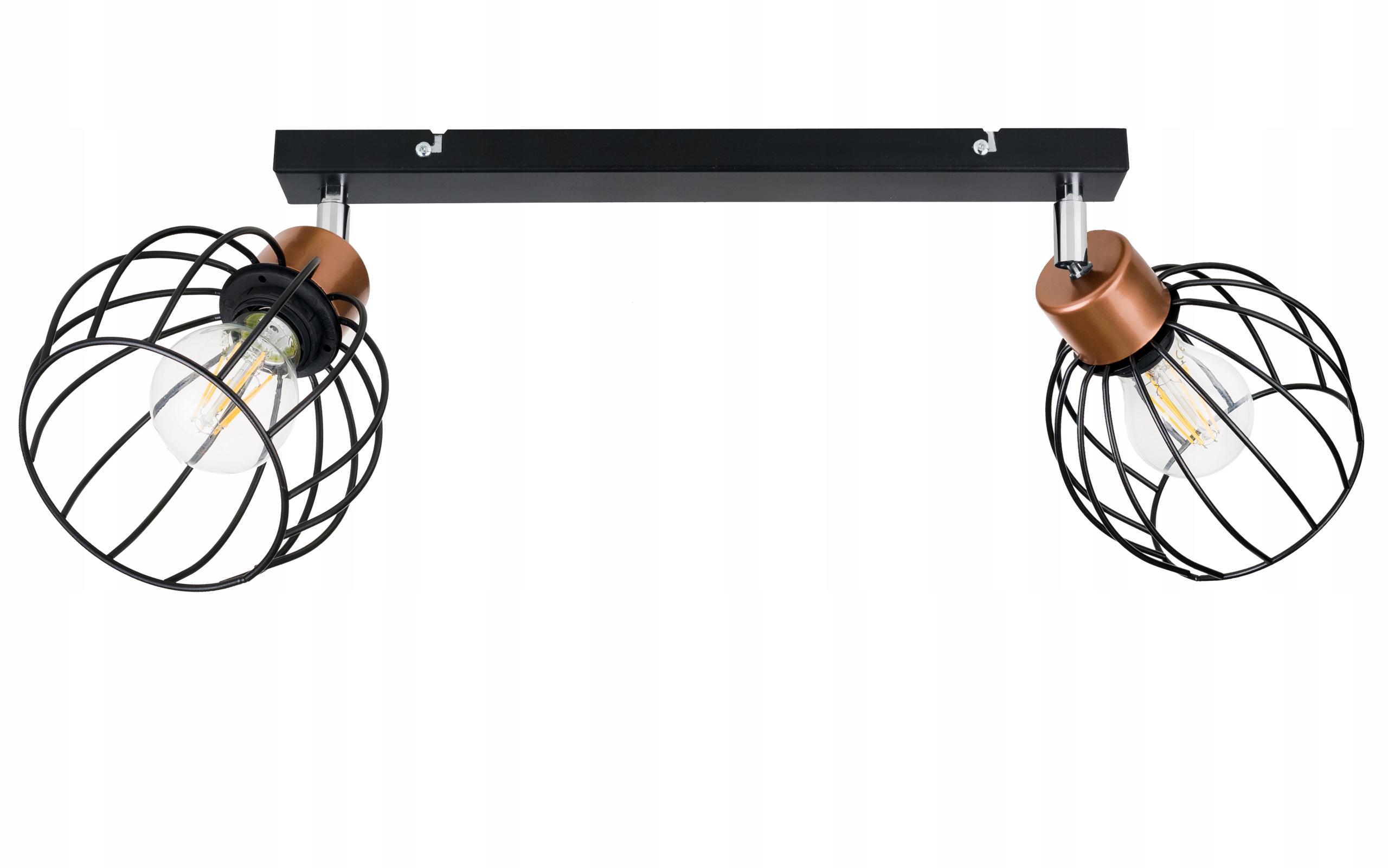

Lampa Wisząca Sufitowa Belka Kula Druciana 2xE27